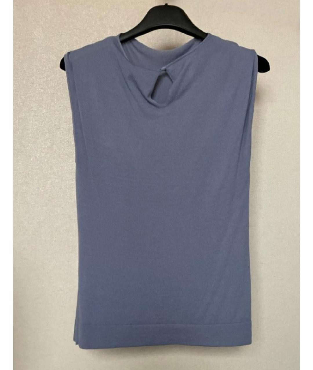 EMPORIO ARMANI Фиолетовый вискозный джемпер / свитер, фото 2