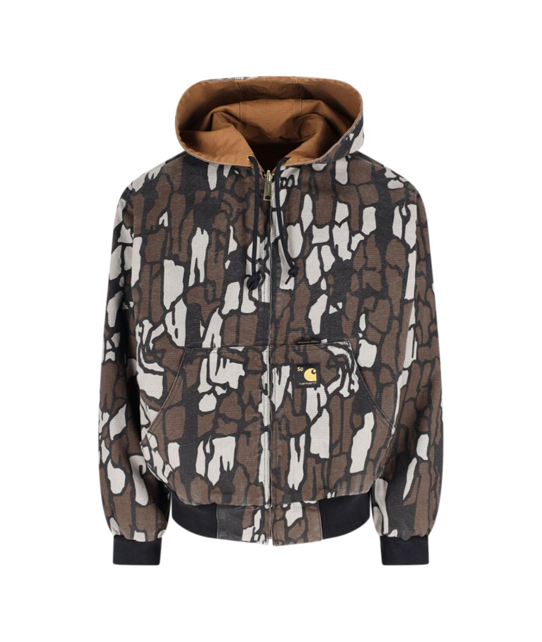 CARHARTT WIP Коричневая хлопковая куртка, фото 3