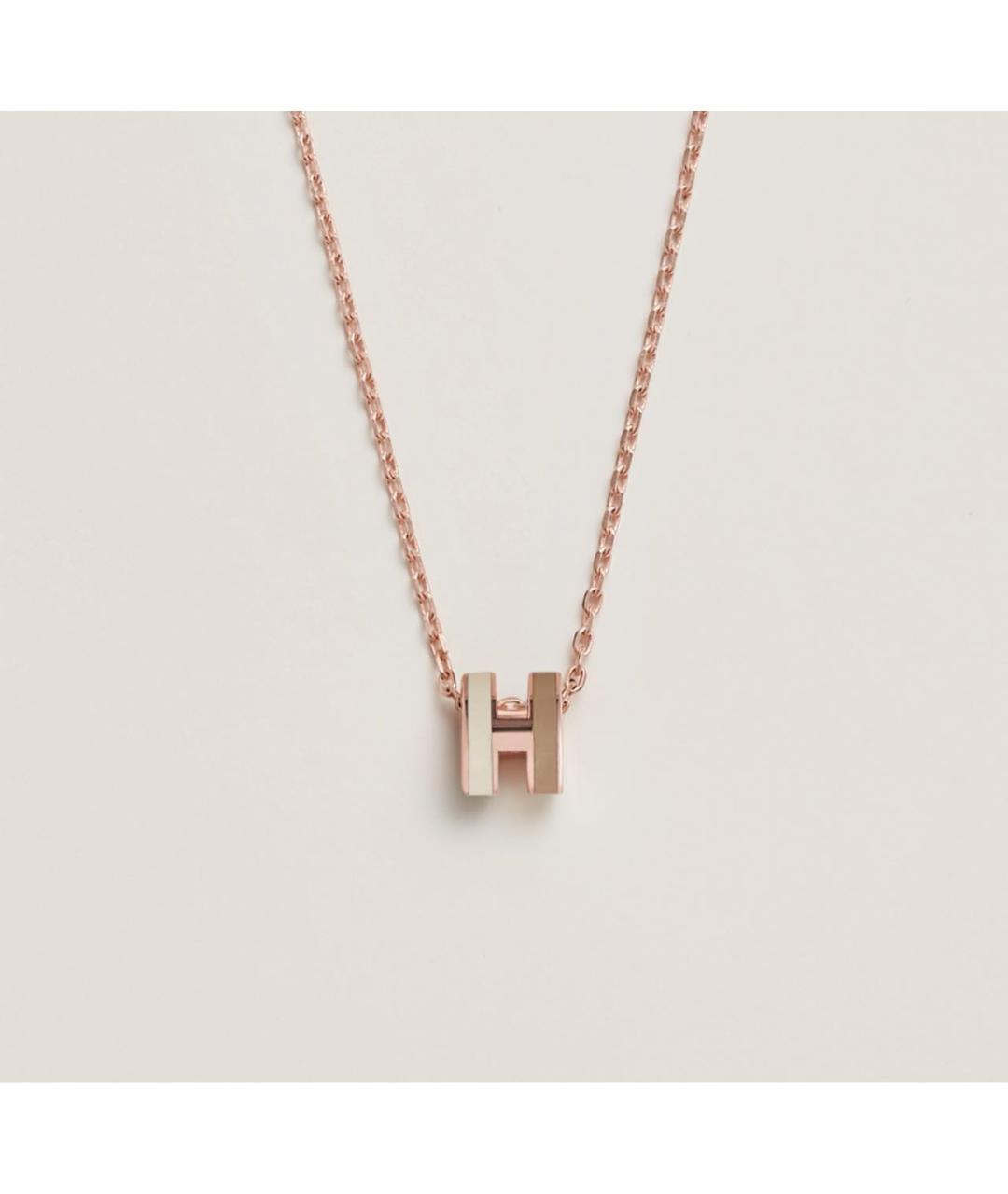 HERMES Бежевая металлическая подвеска, фото 4