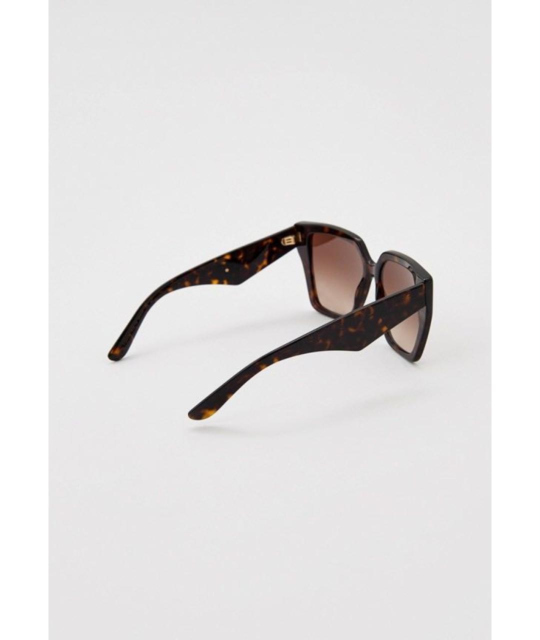 DOLCE&GABBANA Коричневые пластиковые солнцезащитные очки, фото 2