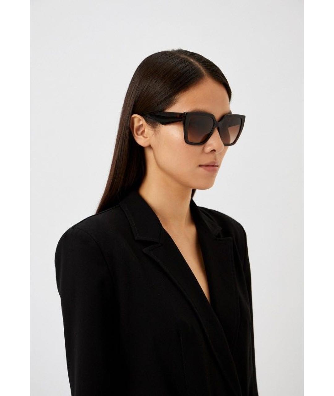 DOLCE&GABBANA Коричневые пластиковые солнцезащитные очки, фото 5