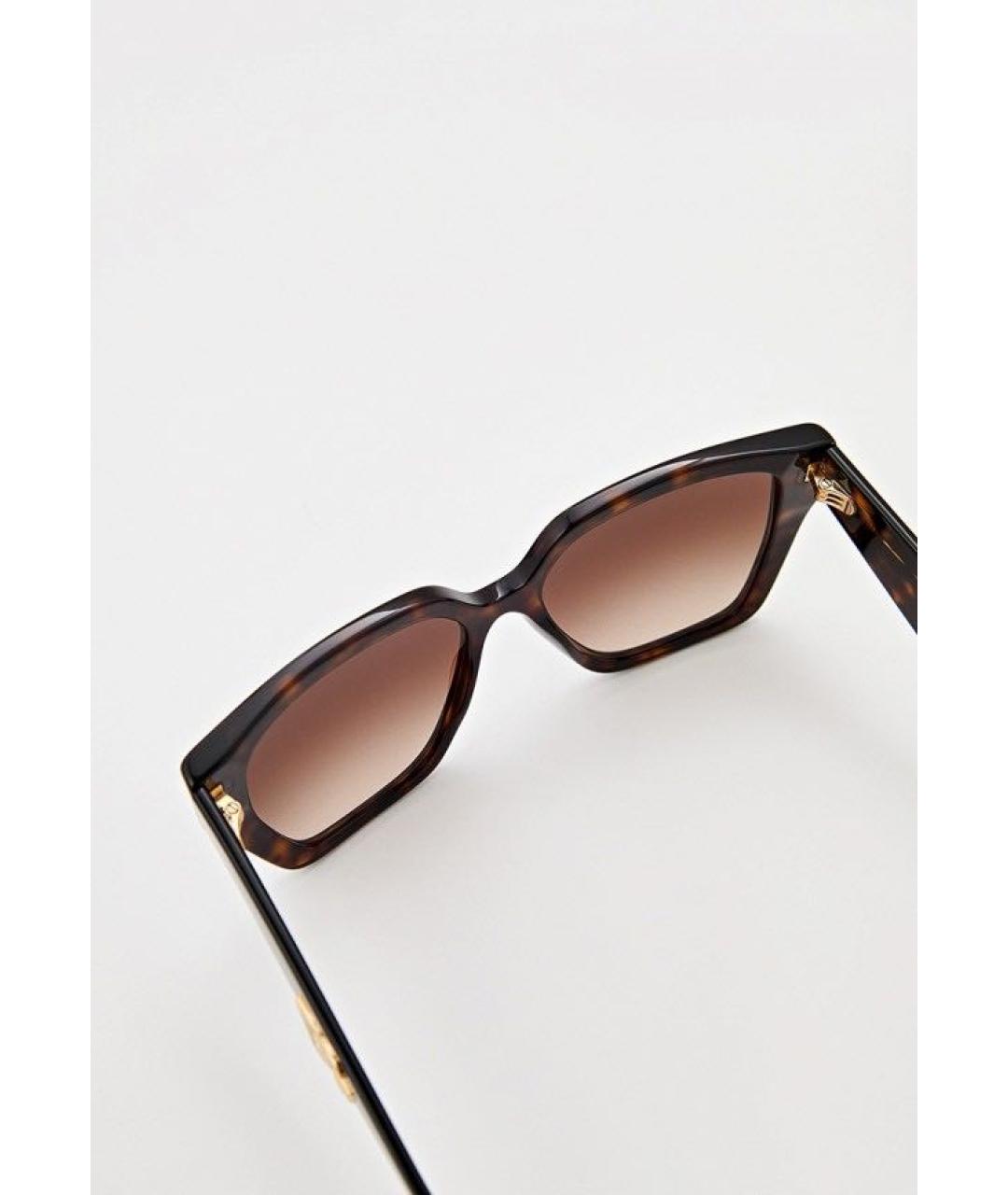 DOLCE&GABBANA Коричневые пластиковые солнцезащитные очки, фото 3