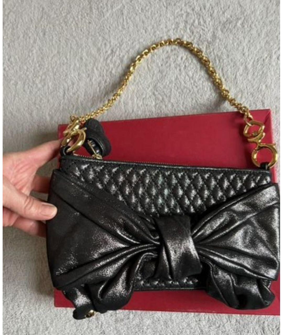 JUICY COUTURE Черная кожаная сумка с короткими ручками, фото 8