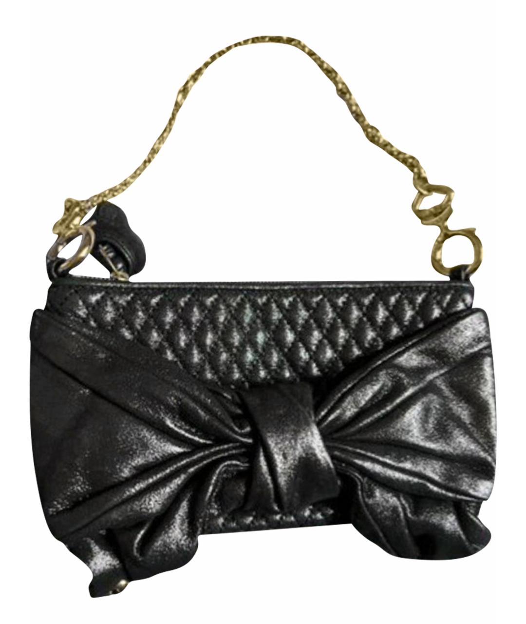 JUICY COUTURE Черная кожаная сумка с короткими ручками, фото 1