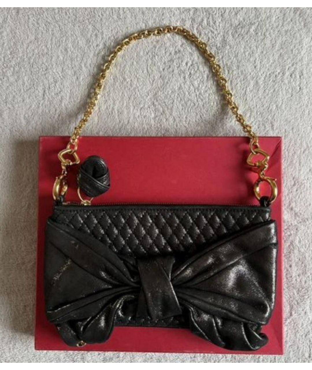 JUICY COUTURE Черная кожаная сумка с короткими ручками, фото 4