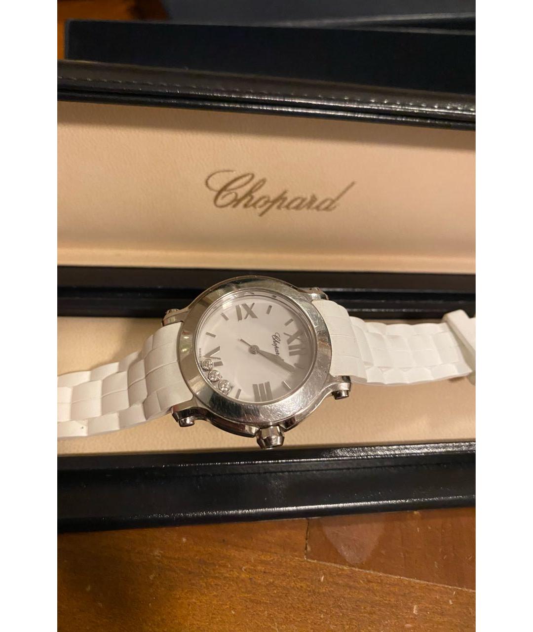 CHOPARD Белые металлические часы, фото 3