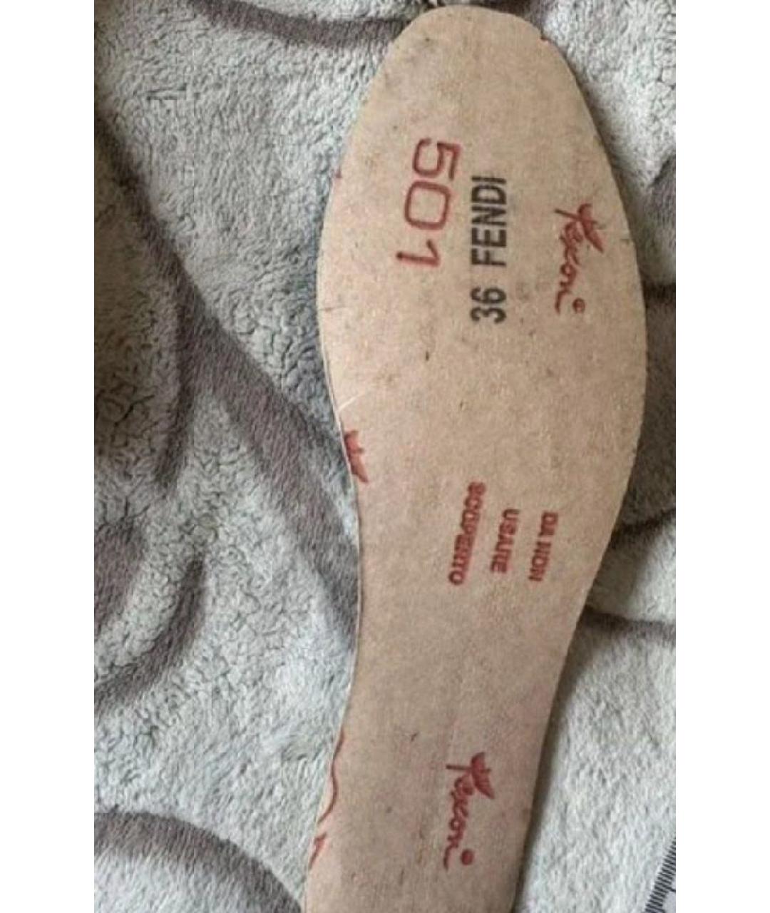 FENDI Бордовые резиновые ботфорты, фото 7