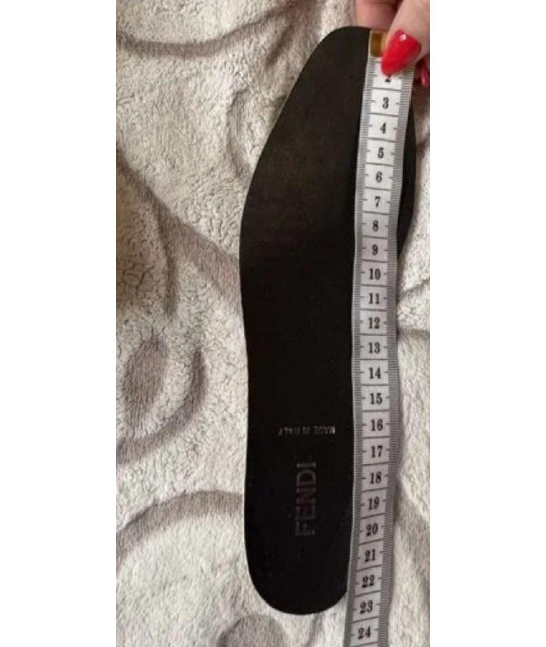 FENDI Бордовые резиновые ботфорты, фото 8