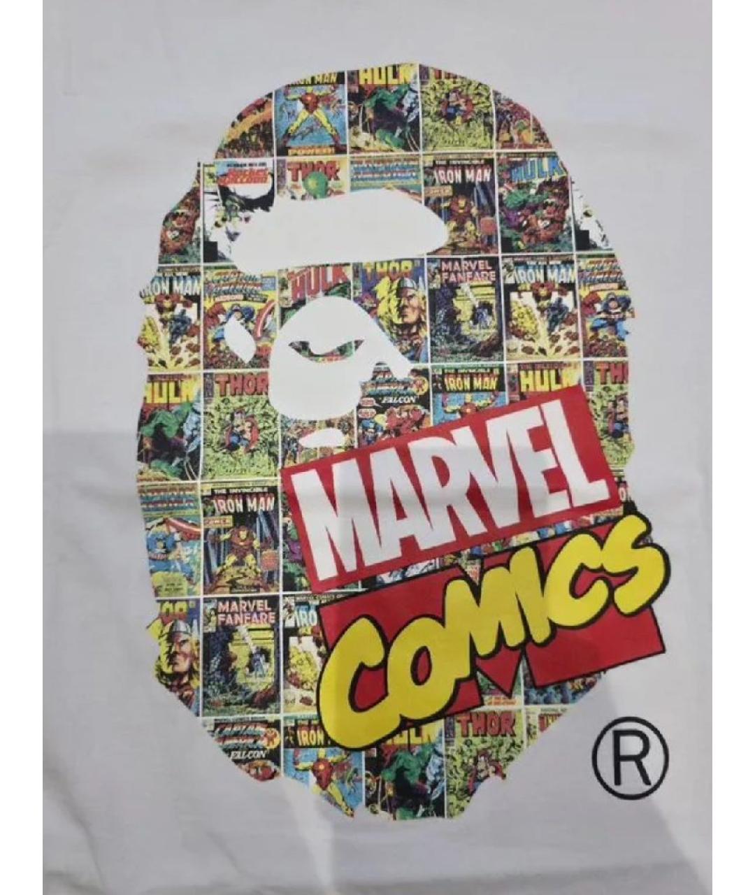 A BATHING APE Белая хлопковая футболка, фото 3