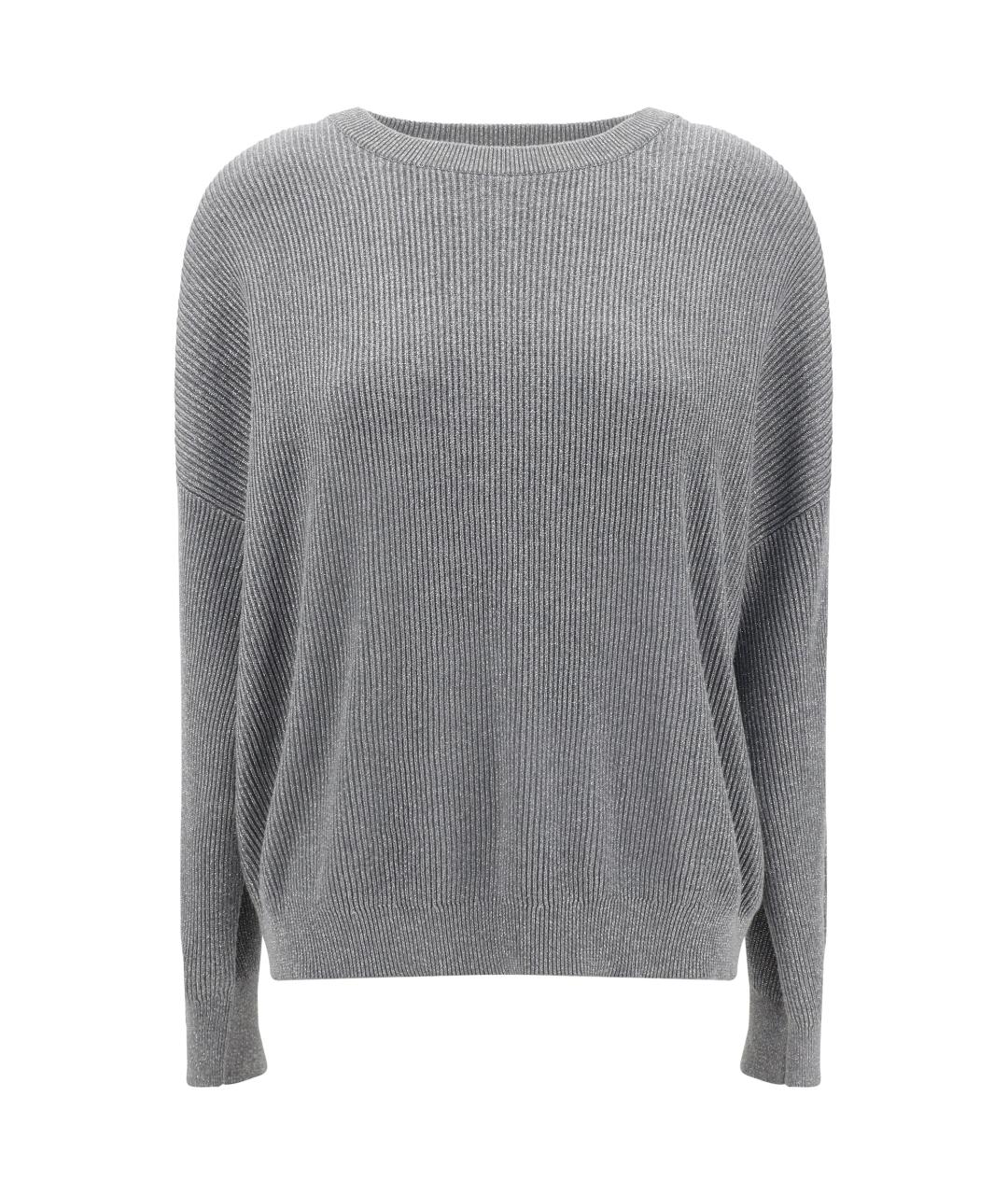 BRUNELLO CUCINELLI Серый хлопковый джемпер / свитер, фото 1