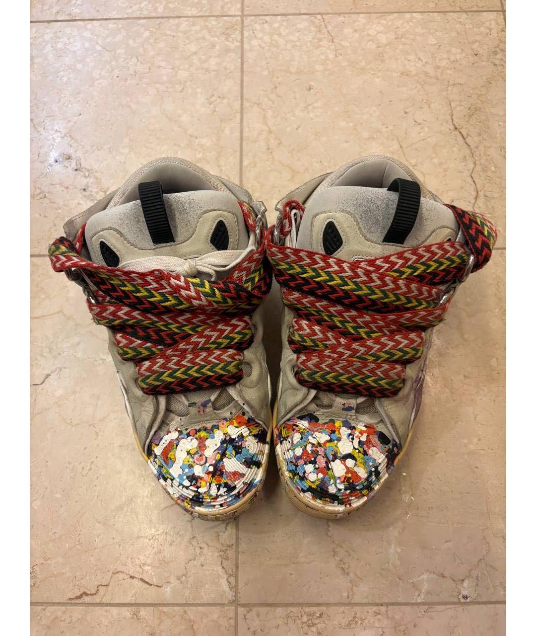 LANVIN Мульти текстильные низкие кроссовки / кеды, фото 2