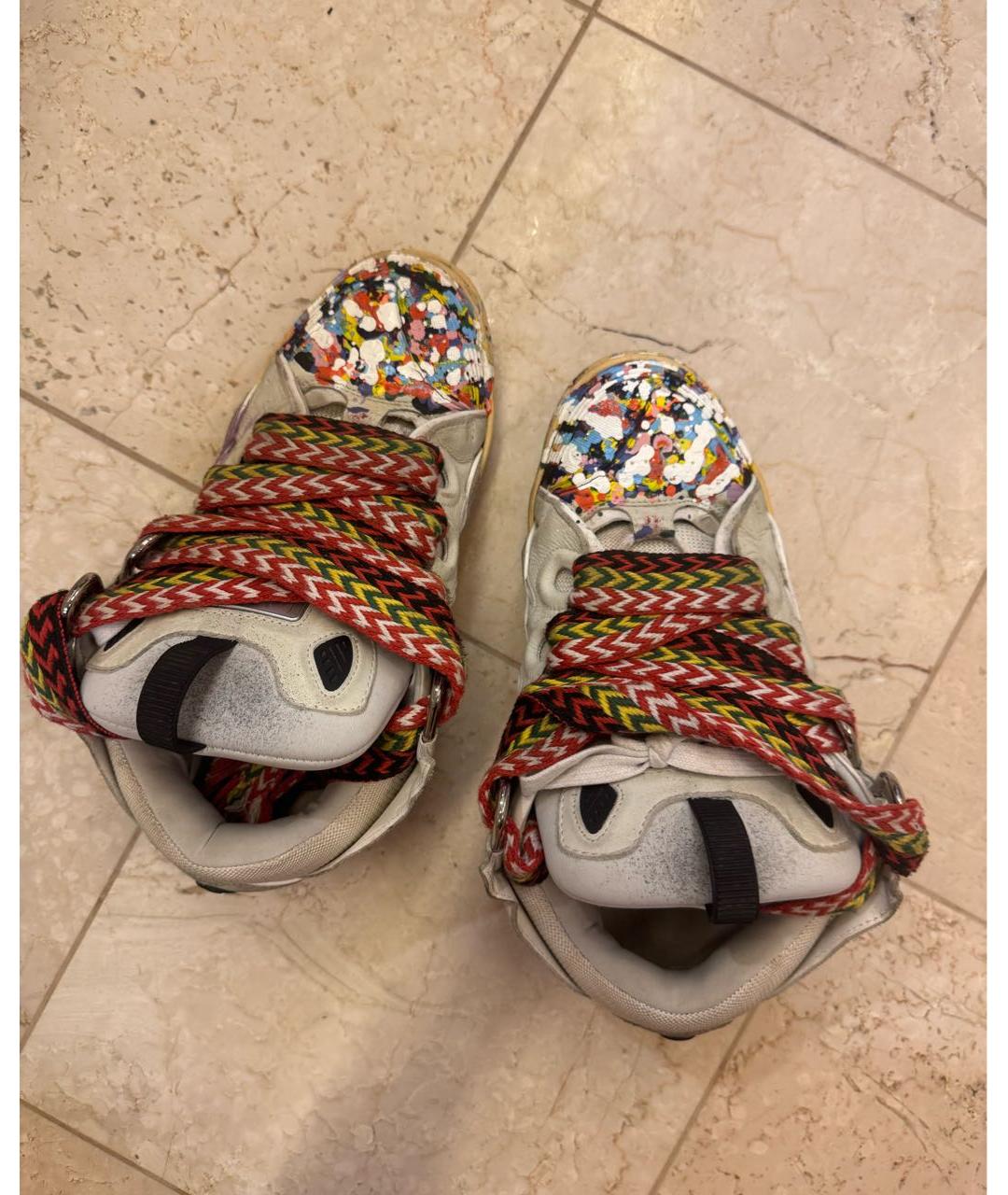 LANVIN Мульти текстильные низкие кроссовки / кеды, фото 3