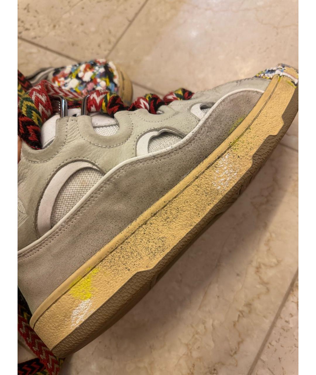 LANVIN Мульти текстильные низкие кроссовки / кеды, фото 7