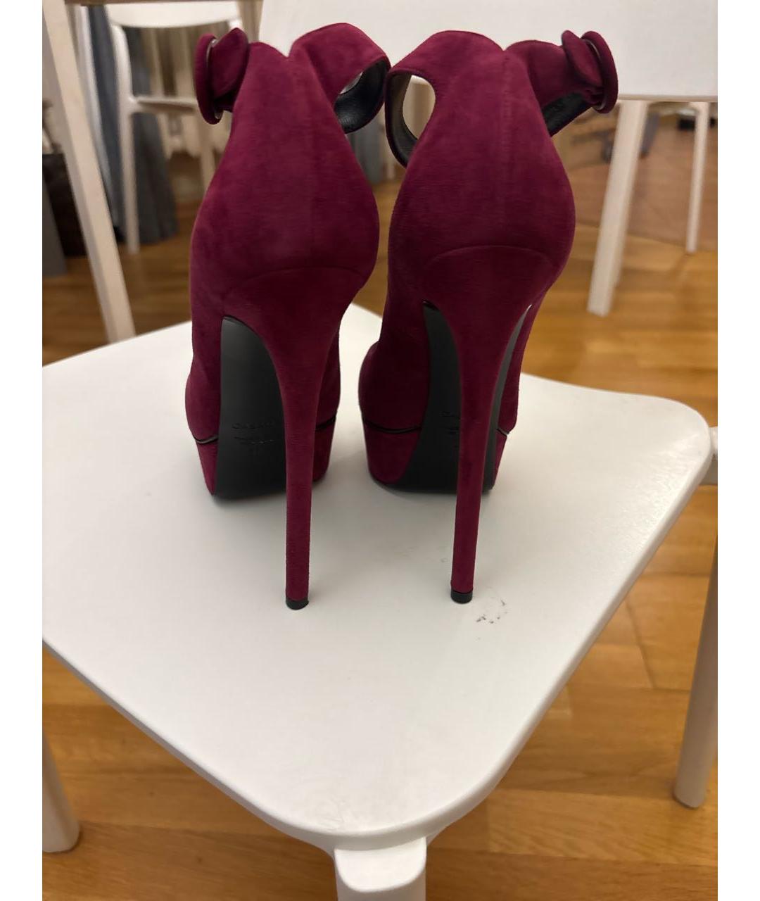 CASADEI Бордовые замшевые туфли, фото 4
