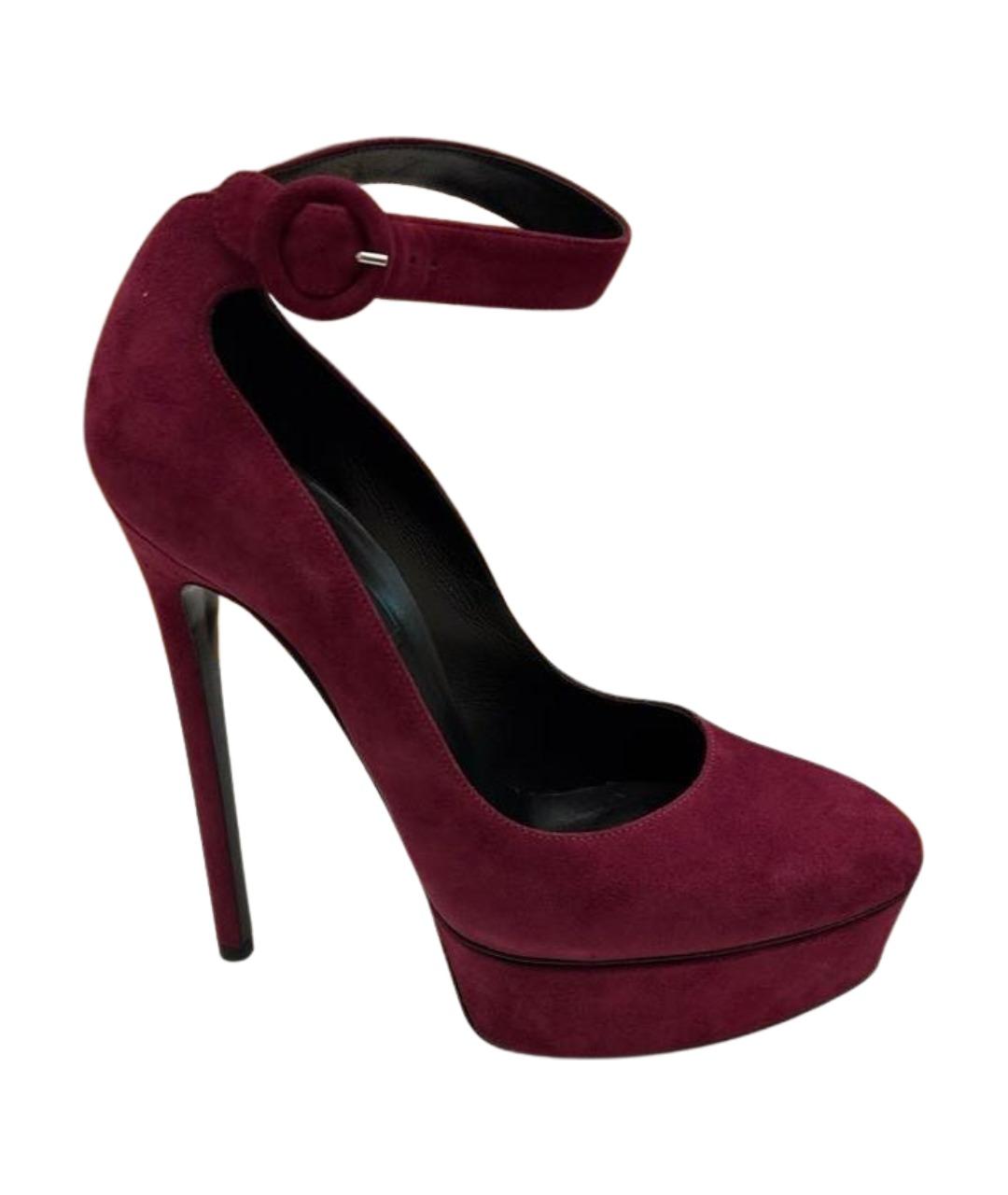 CASADEI Бордовые замшевые туфли, фото 1