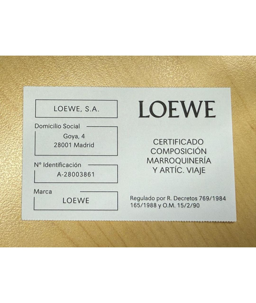 LOEWE Черная кожаная сумка с короткими ручками, фото 7