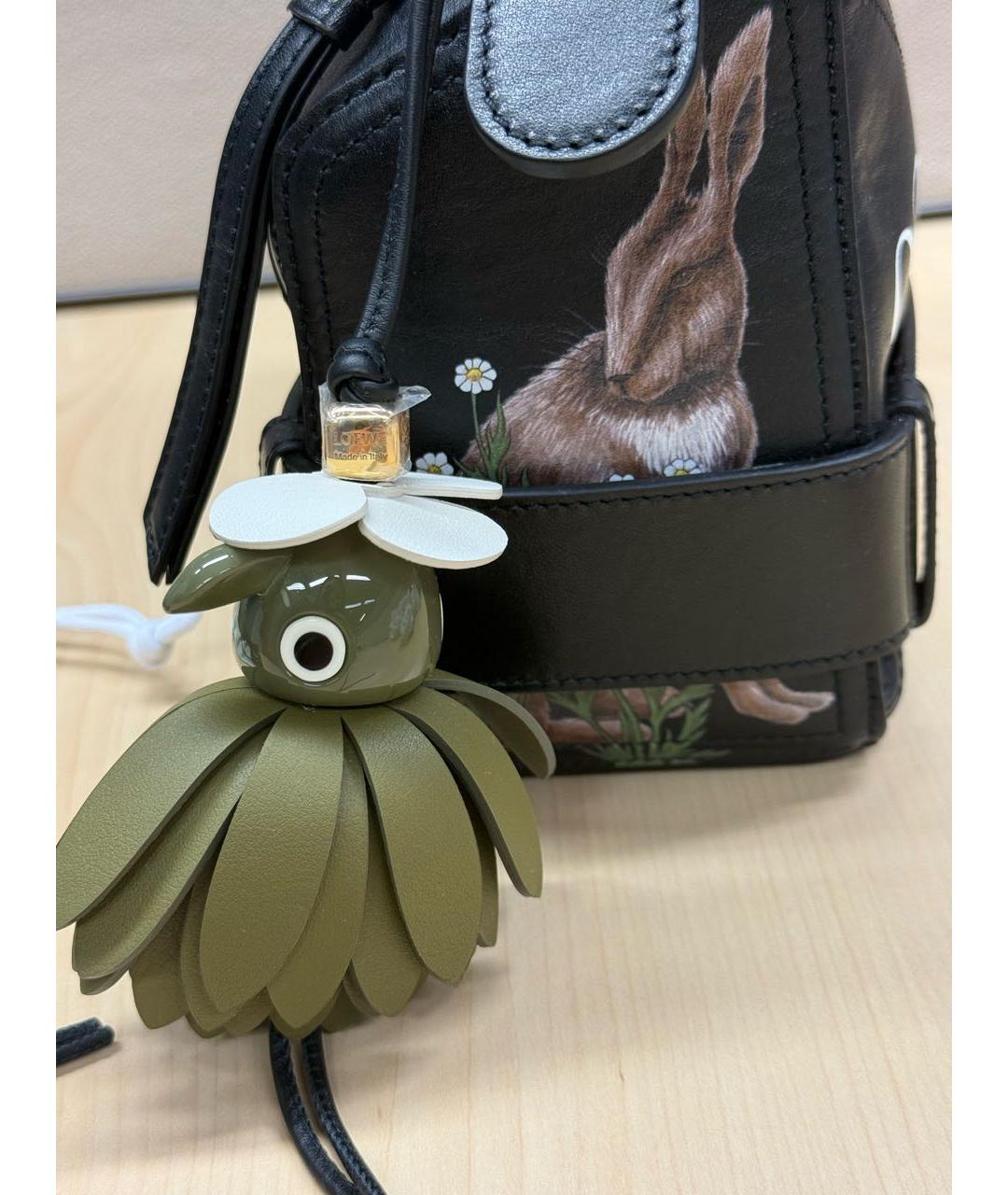 LOEWE Черная кожаная сумка с короткими ручками, фото 2