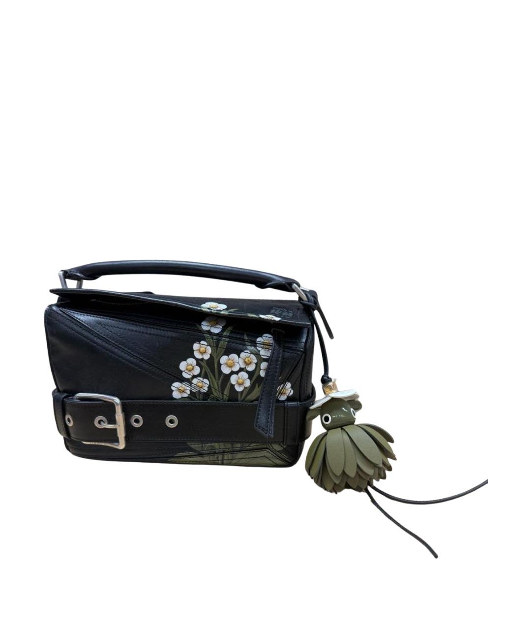 LOEWE Черная кожаная сумка с короткими ручками, фото 10