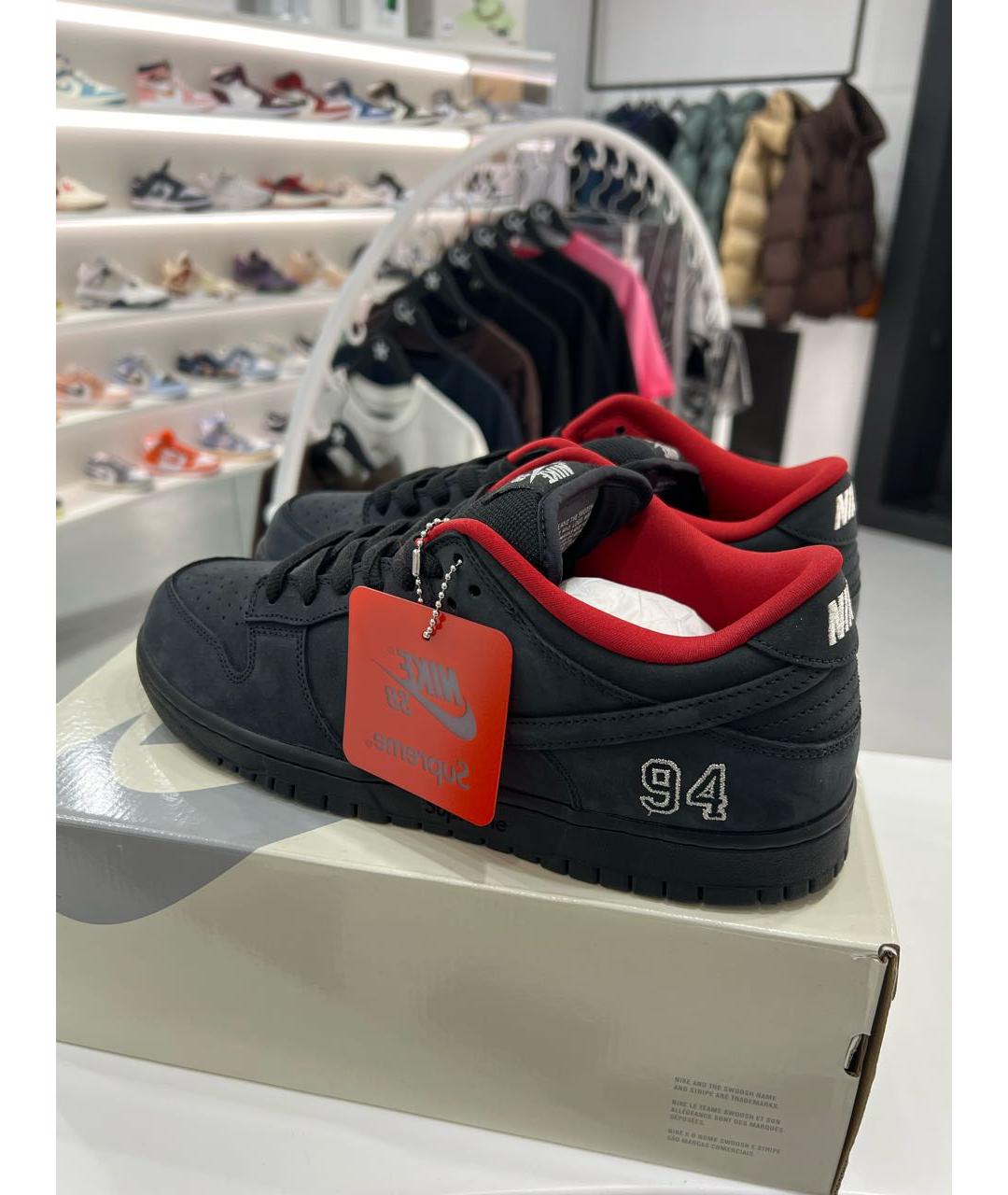 NIKE Черные замшевые низкие кроссовки / кеды, фото 4