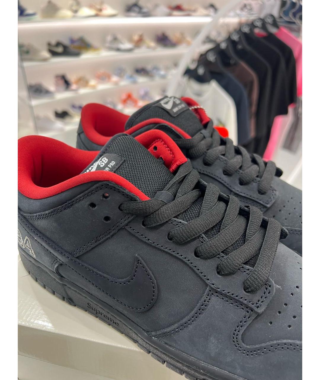 NIKE Черные замшевые низкие кроссовки / кеды, фото 6