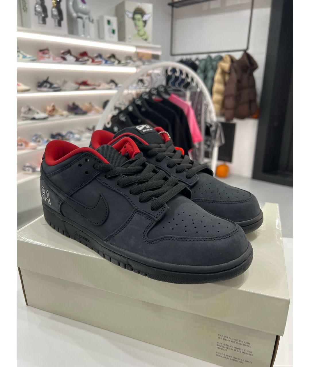 NIKE Черные замшевые низкие кроссовки / кеды, фото 2