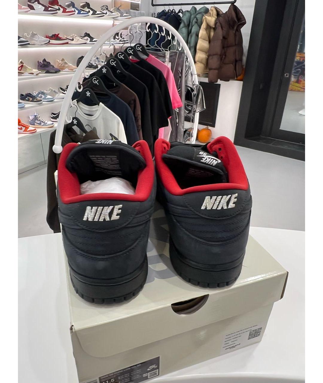 NIKE Черные замшевые низкие кроссовки / кеды, фото 5