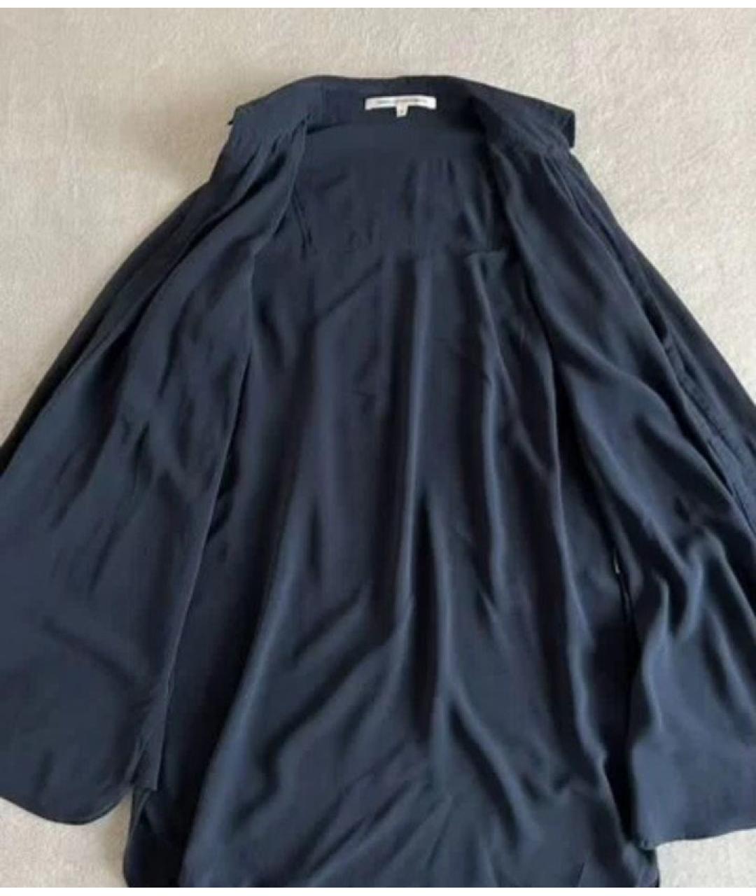 DIANE VON FURSTENBERG Темно-синяя шелковая блузы, фото 2