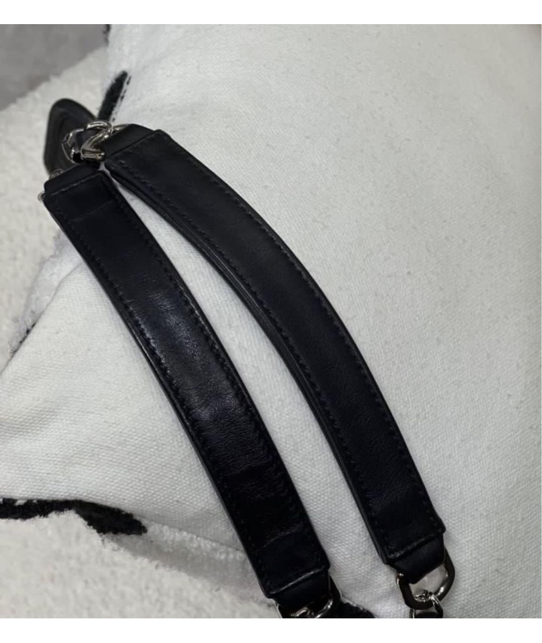 CHANEL Черная кожаная сумка через плечо, фото 2