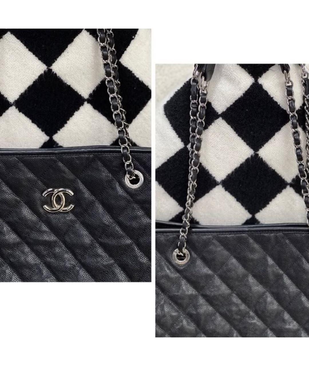 CHANEL Черная кожаная сумка через плечо, фото 5