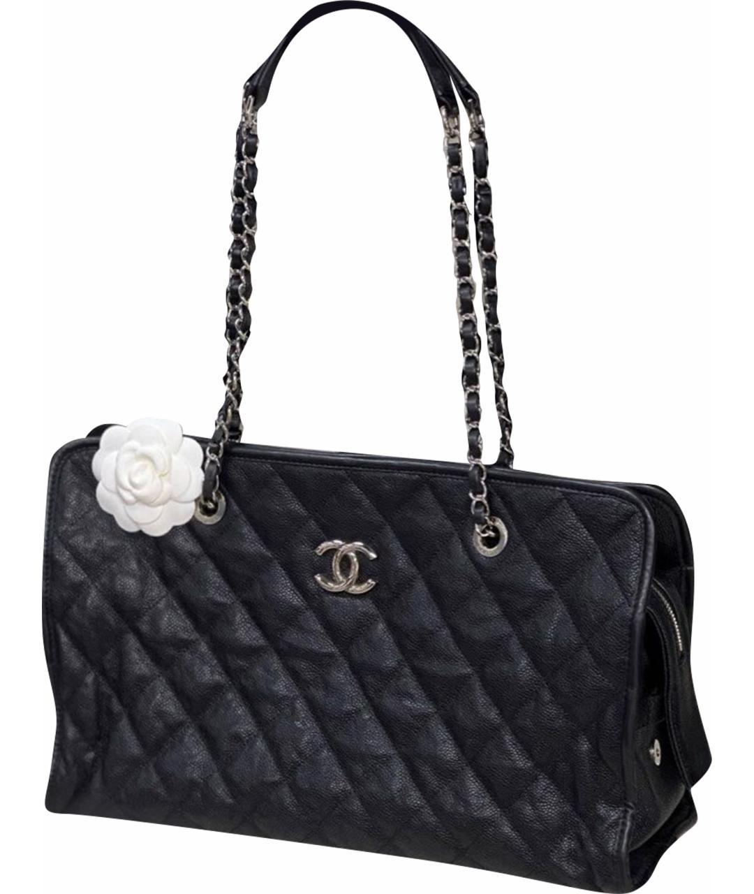 CHANEL Черная кожаная сумка через плечо, фото 1