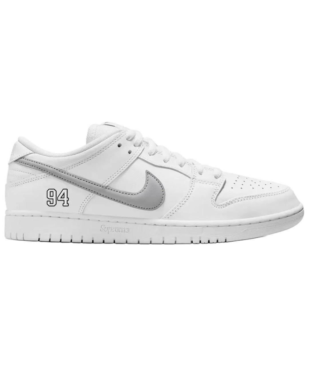 NIKE Белые кожаные низкие кроссовки / кеды, фото 1