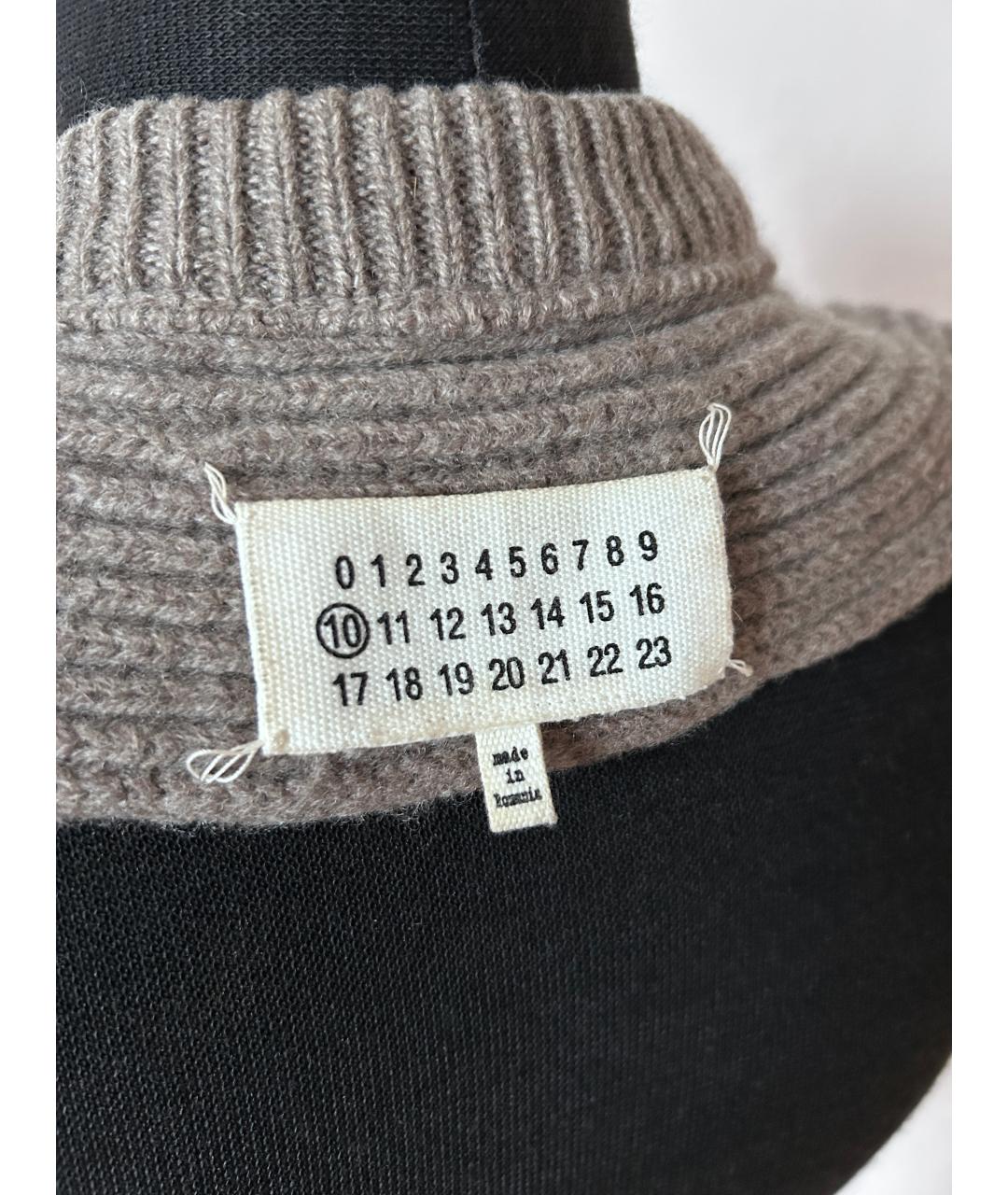 MAISON MARGIELA Серый шерстяной шарф, фото 3