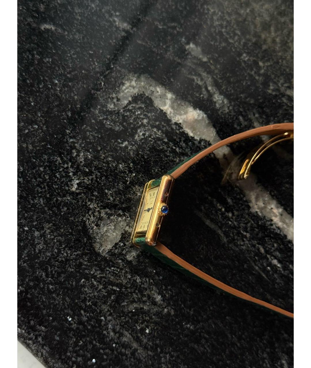 CARTIER Золотые серебряные часы, фото 7