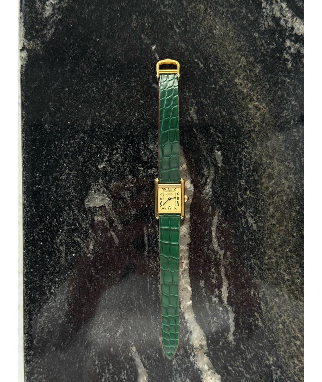 CARTIER Золотые серебряные часы, фото 6