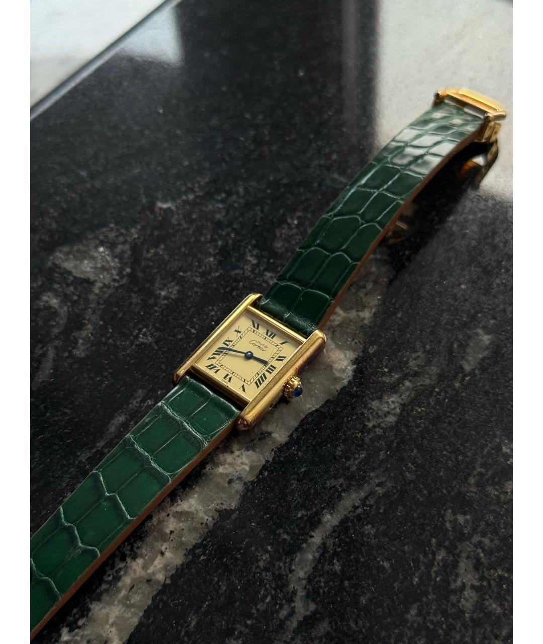 CARTIER Золотые серебряные часы, фото 5