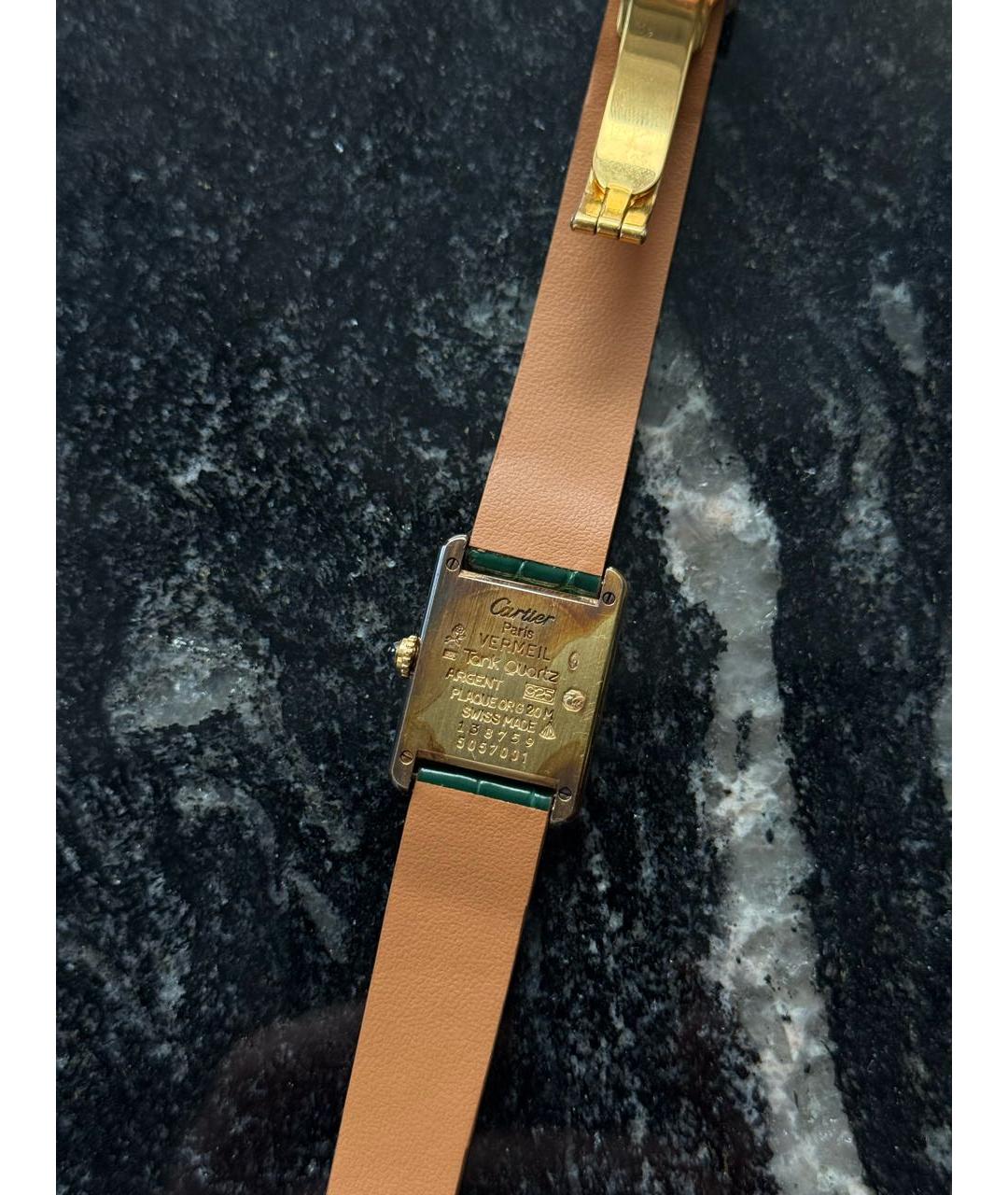 CARTIER Золотые серебряные часы, фото 3