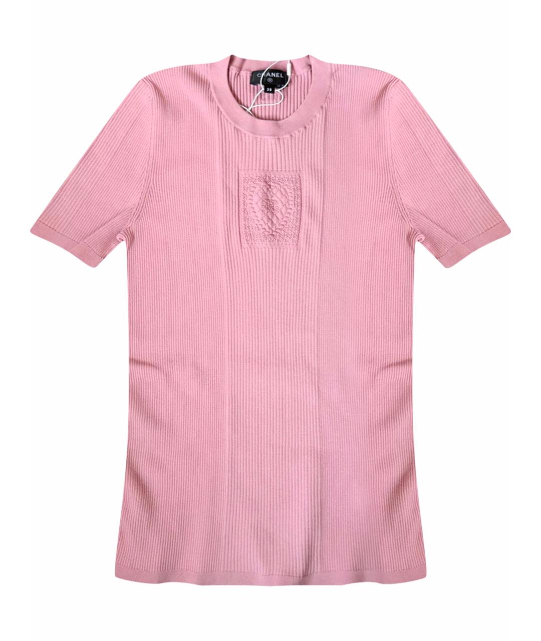 CHANEL Розовая хлопковая футболка, фото 1