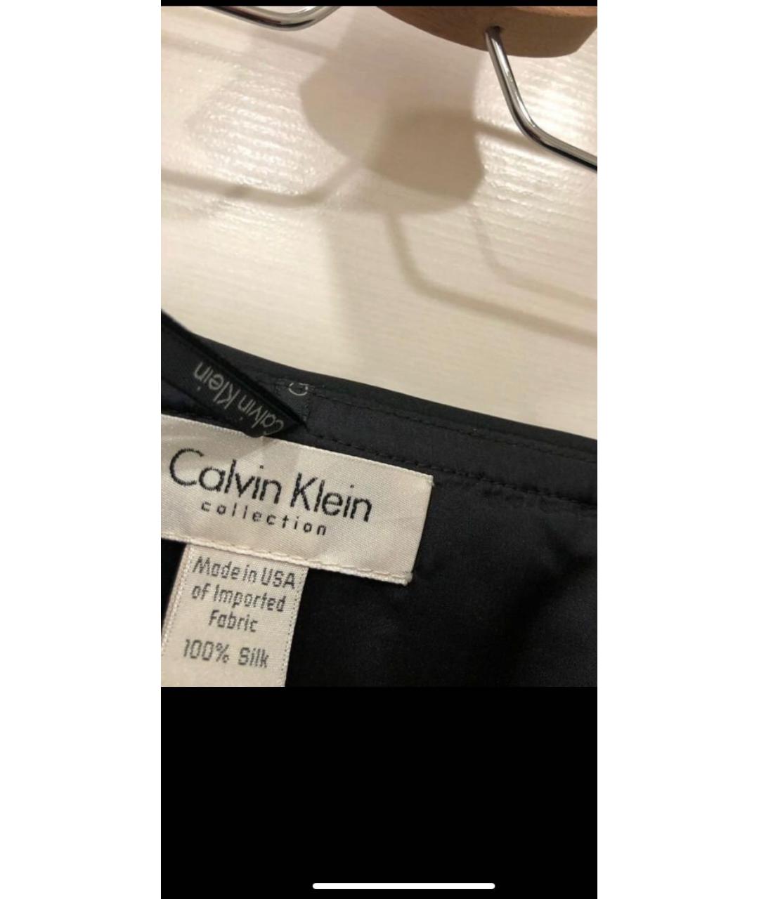 CALVIN KLEIN Черное шелковое вечернее платье, фото 3