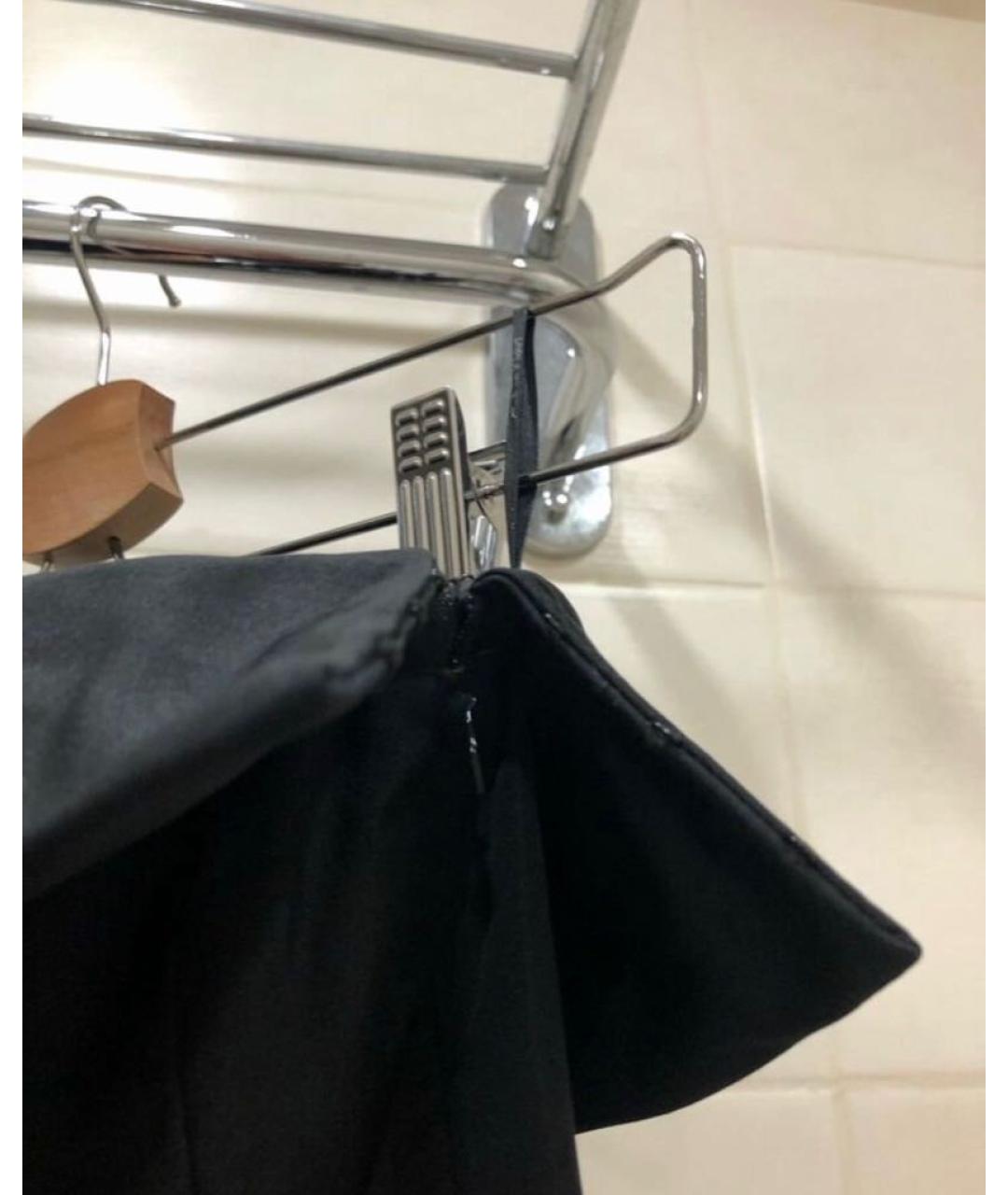 CALVIN KLEIN Черное шелковое вечернее платье, фото 4