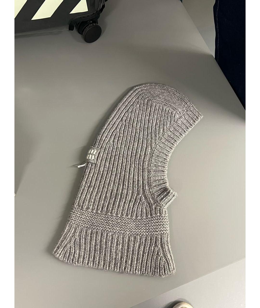 MIU MIU Антрацитовый кашемировый капюшон, фото 2