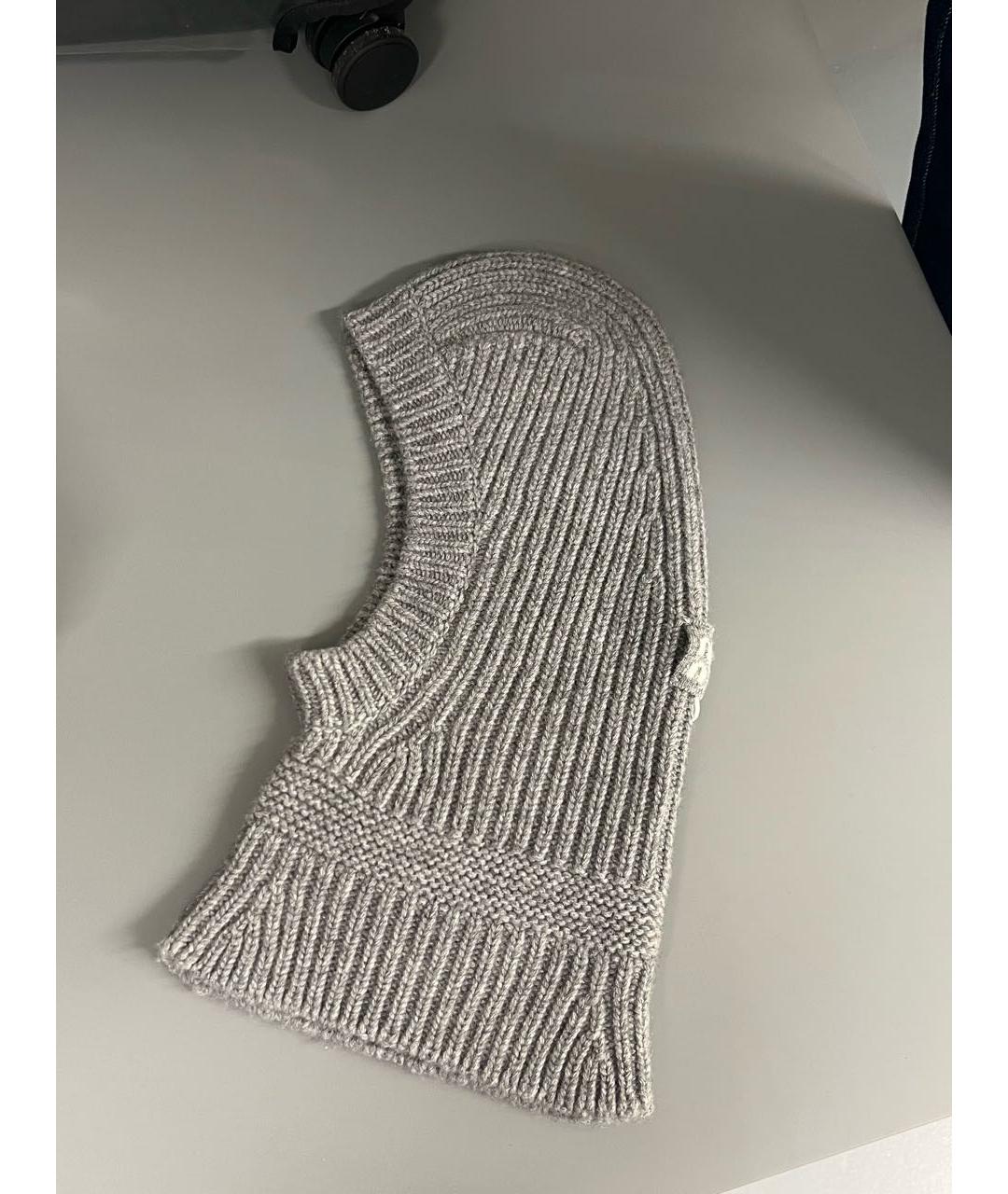 MIU MIU Антрацитовый кашемировый капюшон, фото 3