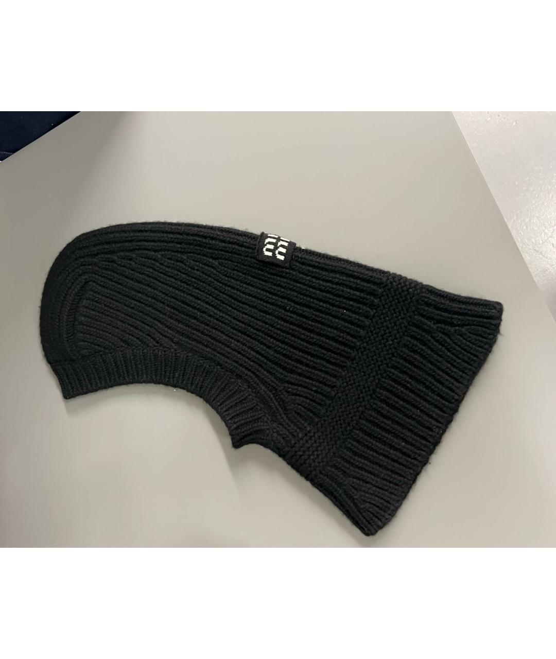 MIU MIU Черный кашемировый капюшон, фото 2