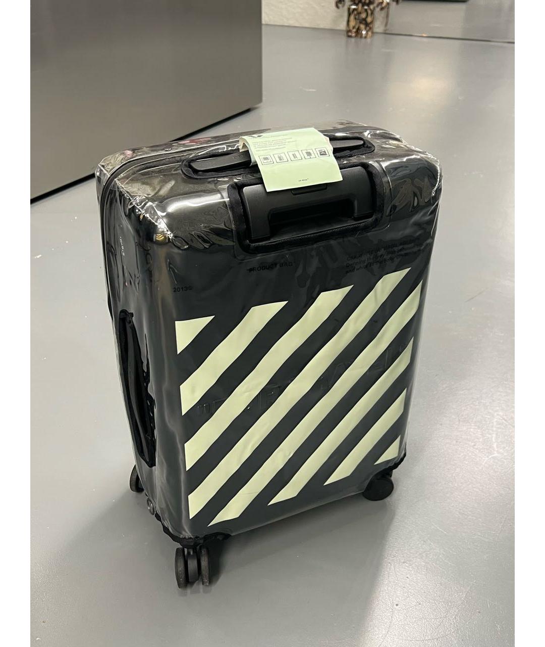 OFF-WHITE Черный чемодан, фото 3
