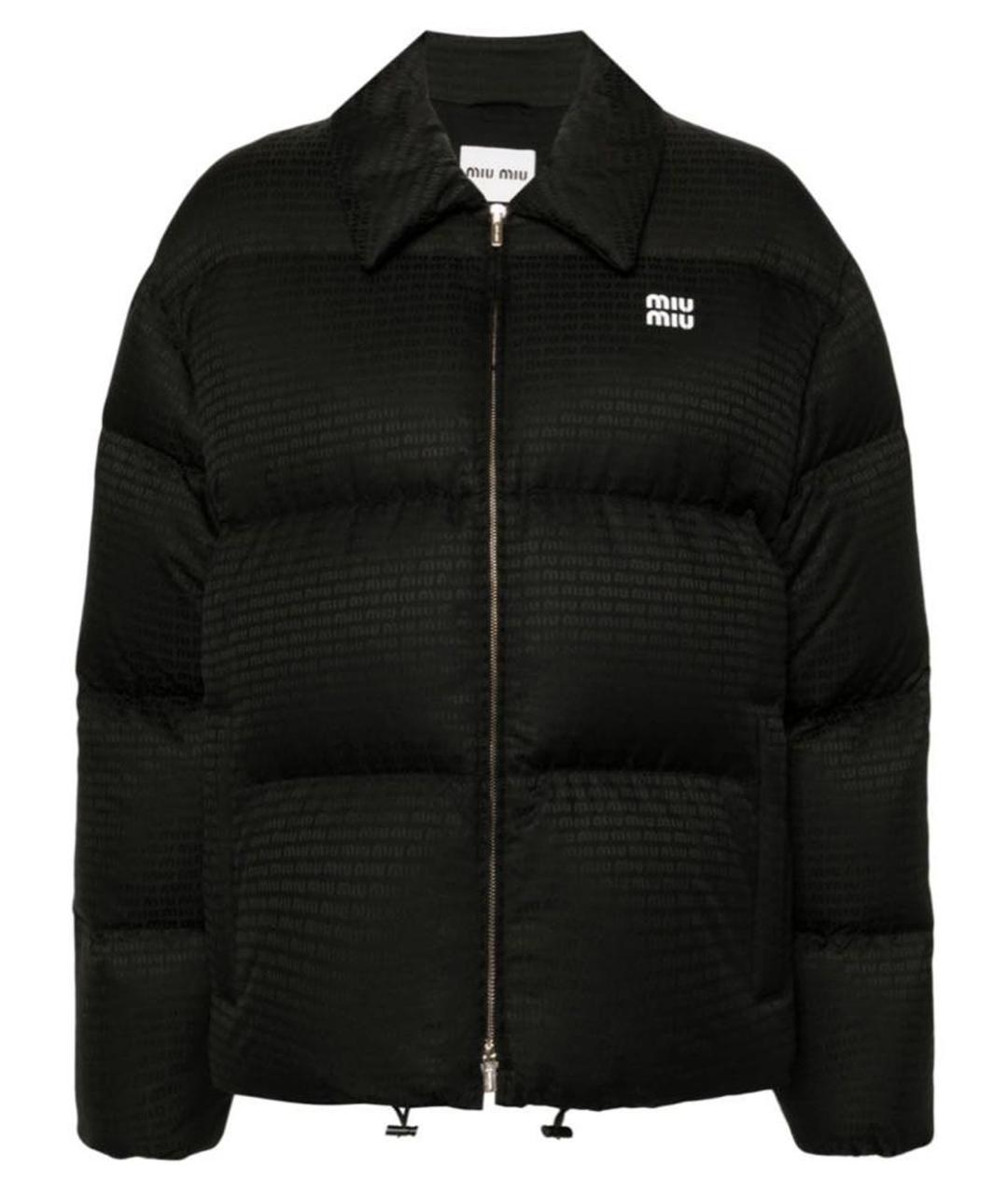 MIU MIU Черный полиэстеровый пуховик, фото 1