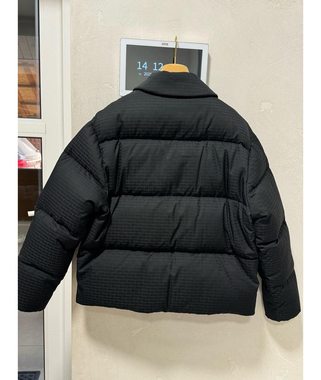 MIU MIU Черный полиэстеровый пуховик, фото 2