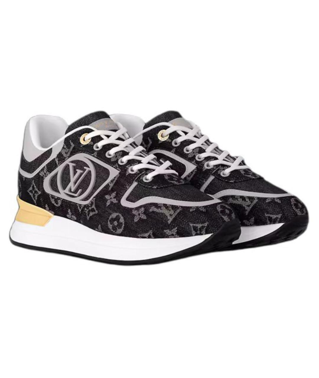 LOUIS VUITTON Черные кроссовки, фото 3