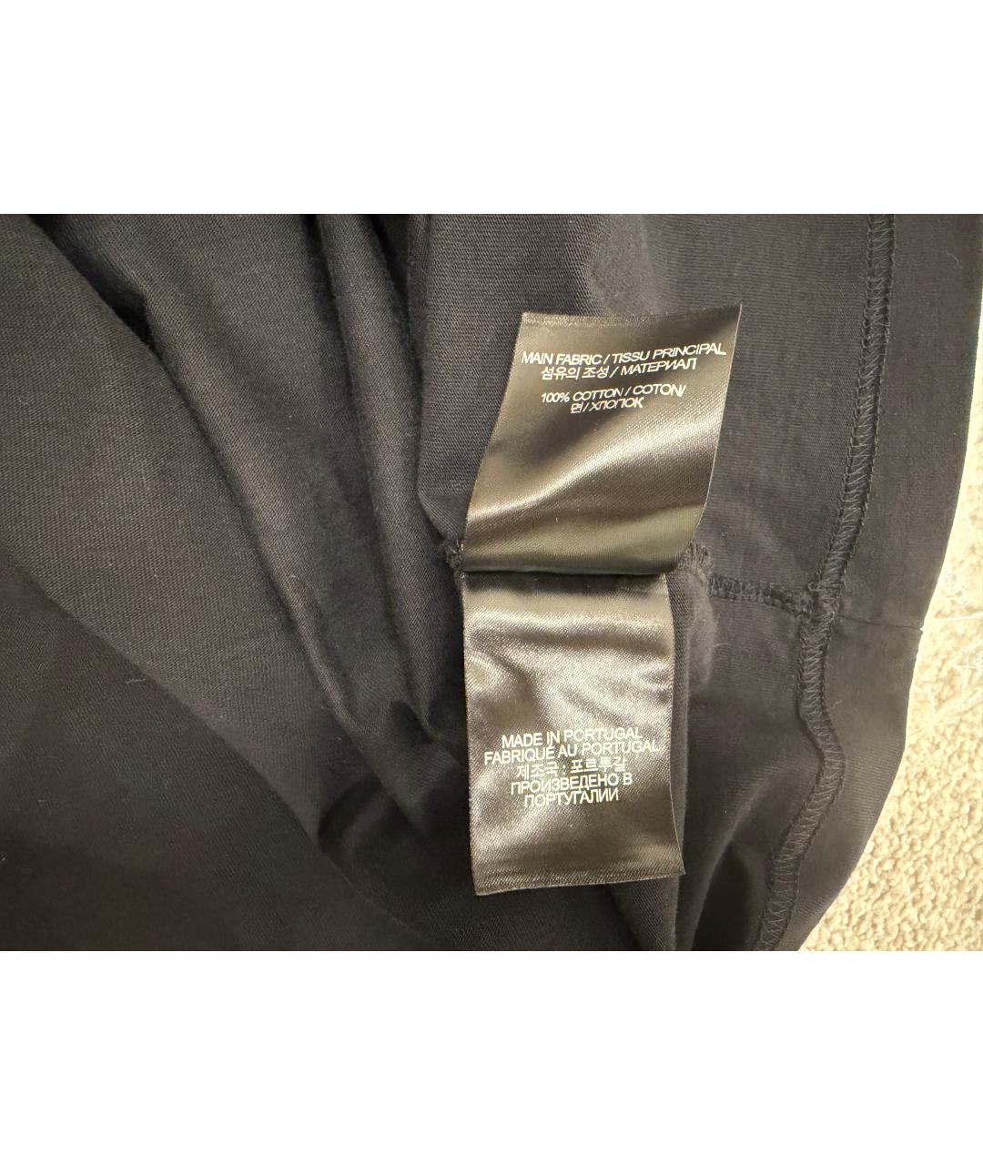 VETEMENTS Черная хлопковая футболка, фото 5