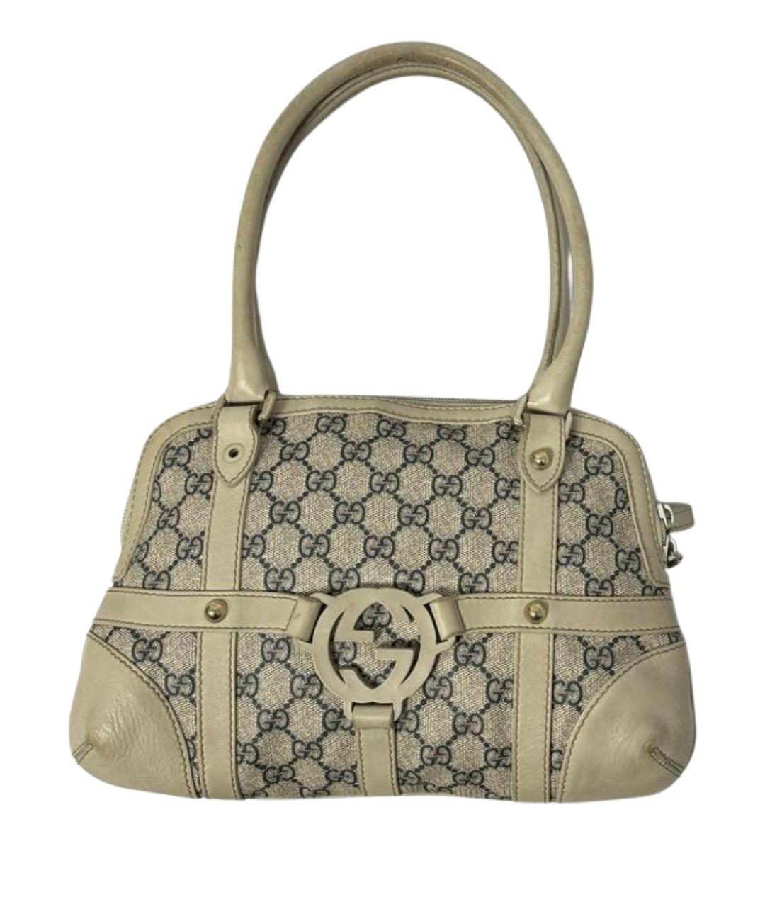 GUCCI Бежевая кожаная сумка тоут, фото 1