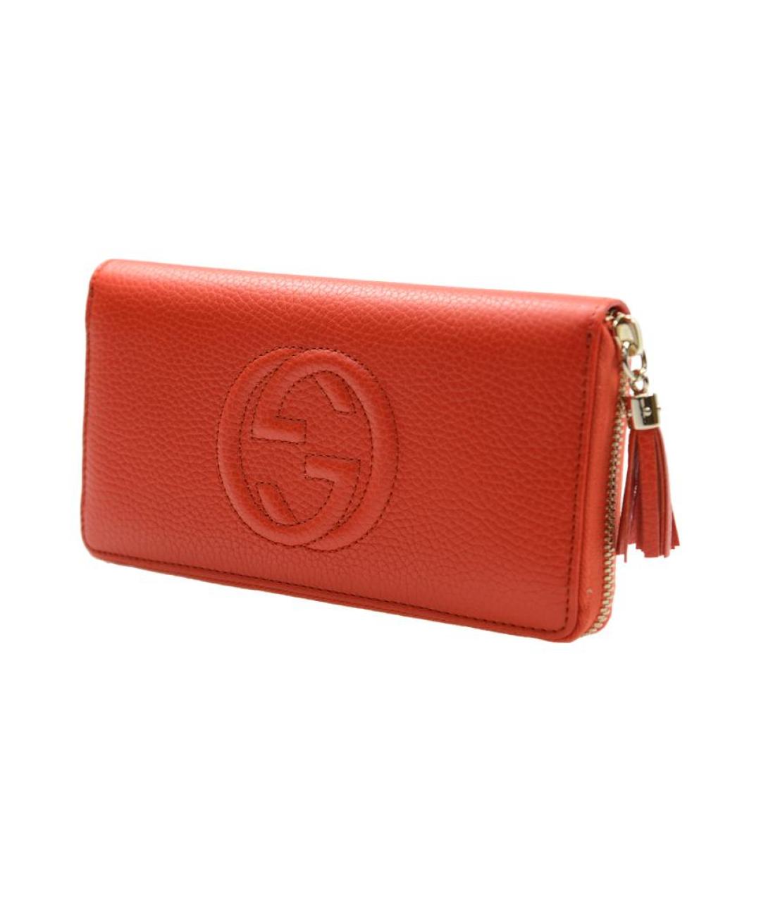 GUCCI Оранжевый кожаный кошелек, фото 2