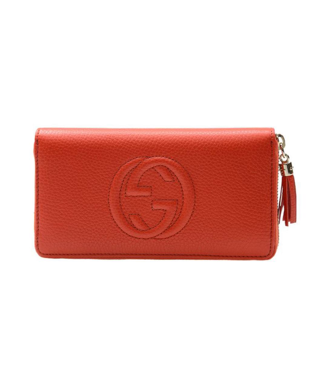 GUCCI Оранжевый кожаный кошелек, фото 1
